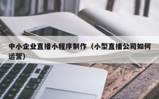 凤城中小企业直播小程序制作（小型直播公司如何运营）
